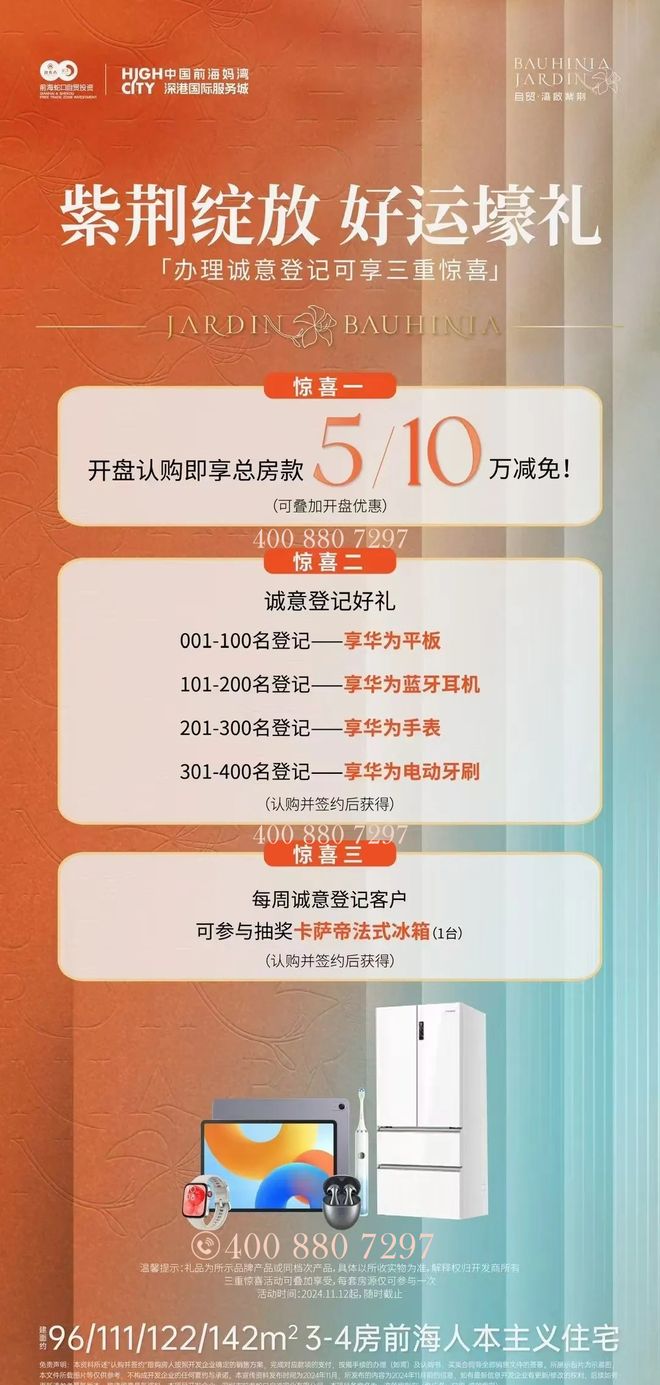 自贸湾啟紫荆府新规住宅+使用率近百+看山海景观(图5)